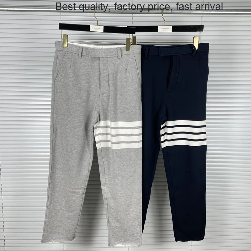 

High quality luxury brand 2023 Fashion TB THOM Brand Men Casual Suit Pants Cotton Business Striped Spring And Autumn Formal Trou