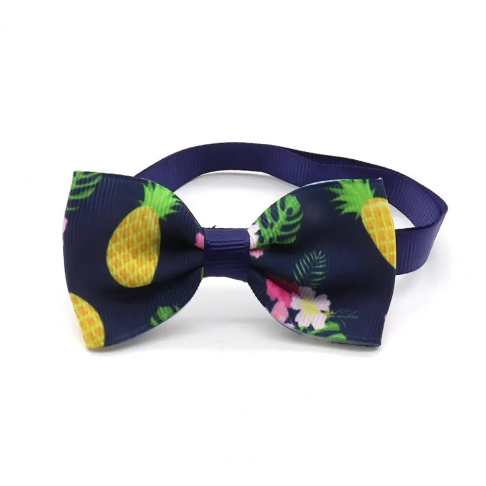 

40%HOT Pet Collar Bow Tie Easy-Wearing Printing Decorations Bowknot Dot Collar Tie Pet Accessories