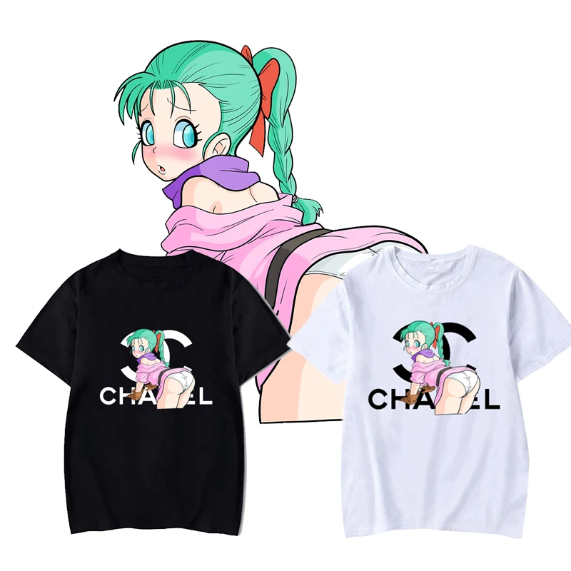 

Dragon Ball Short Sleeve T-Shirt Anime Top Fashion Loose Couple Wear Graphic T Shirts Kawaii Y2k Aesthetic Tops for Women
