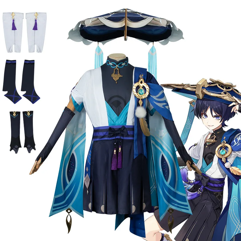 

Аниме «геншин ударно», скараухич, «Путешествие», игра, косплей костюм, парик, новый Ролевой костюм, Хэллоуин, Рождественский костюм для мужчин, женщин, мужчин, подарки