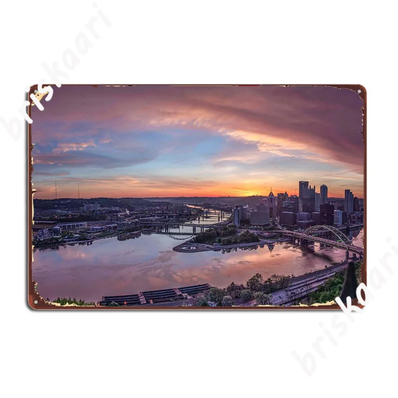 Металлический плакат в стиле Питтсбурга из Пенсильвания, настенная печать на пабе, пабе, гараже, живопись, Декор, жестяной плакат