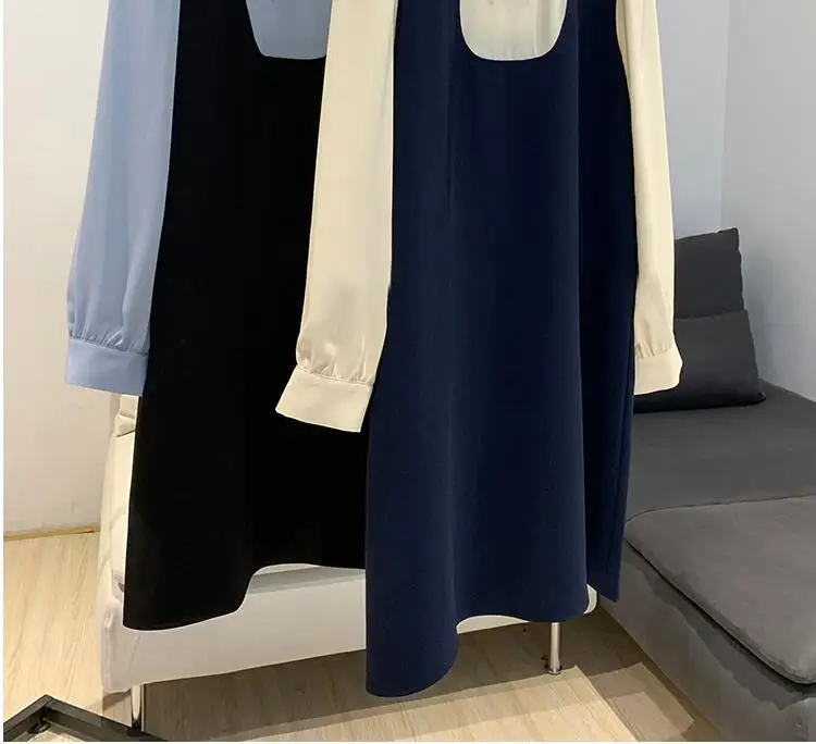 Осень 2024 платье для беременных в стиле преппи платья свободного кроя с длинным