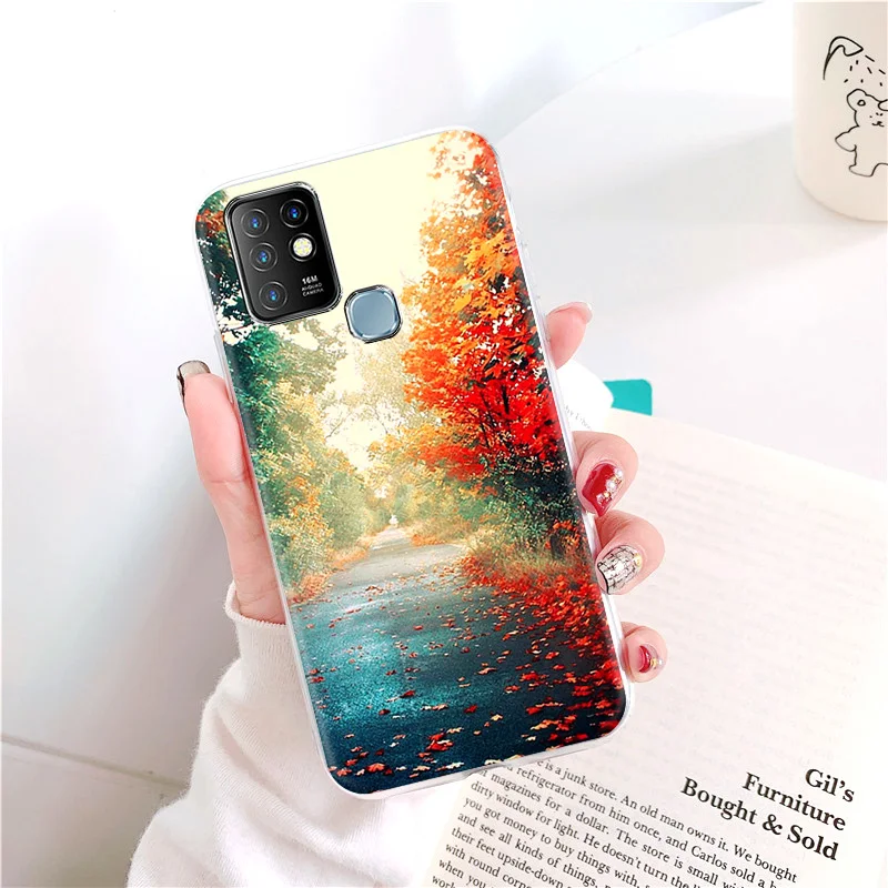 phone case for infinix hot 9 play case soft tpu silicon cover infinix note 8 7 hot 10 8 coque shockproof back funda cute bumper free global shipping