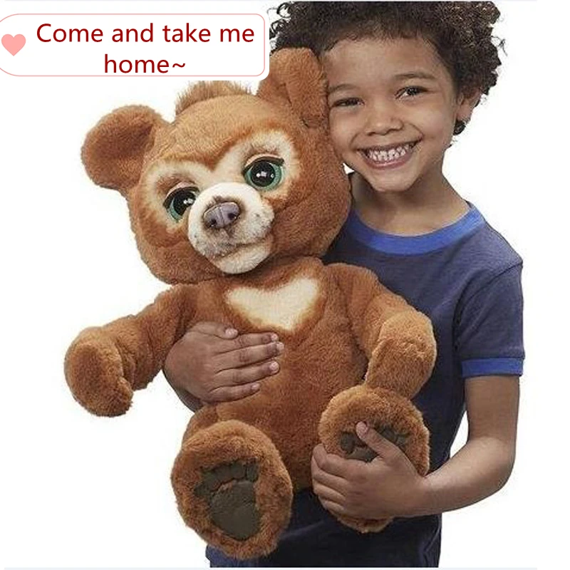 

25cm Curious Bear Interactive Plush Toys for Children Pillow Soft Doll Electric Music Bear Lovely Appease Kids Christmas Gift