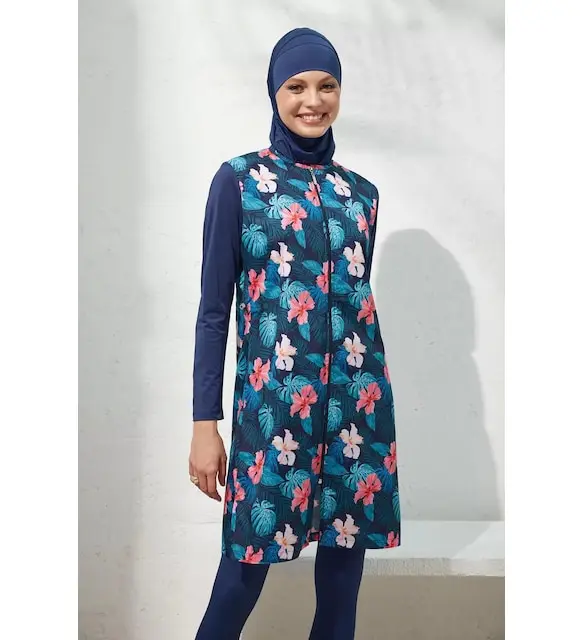

Pierre Cardin 221901 Uzunkol Parachute Zippered Hijab Swimwear