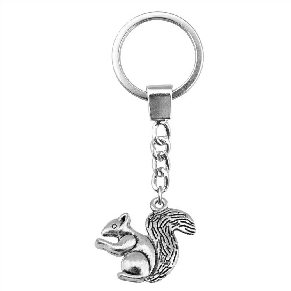 Прямая поставка мужской винтажный брелок 2 цвета 21x2 1 мм подвеска в виде белки