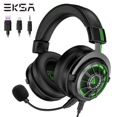 Игровые наушники для ПК/Xbox/PS4 EKSA E5000 Pro проводные наушники для геймеров 7,1 объемные наушники с микрофоном ENC вызов шумоподавление