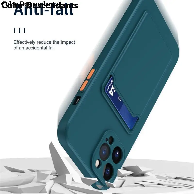 Силиконовый чехол-бумажник с отделением для карт Samsung Galaxy A20 A21 A21S A22 4G A30 A31 A32 5G A42 A50