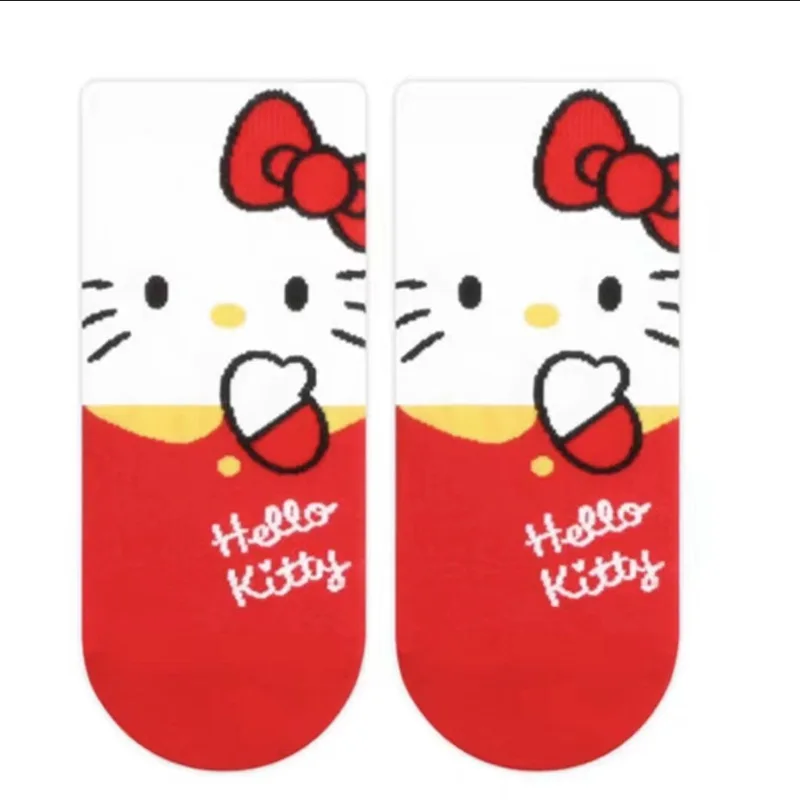 

Hello Kitty new spring/summer cartoon socks kids cute socks boat socks cotton As shown in the picture, 5 colors are available.