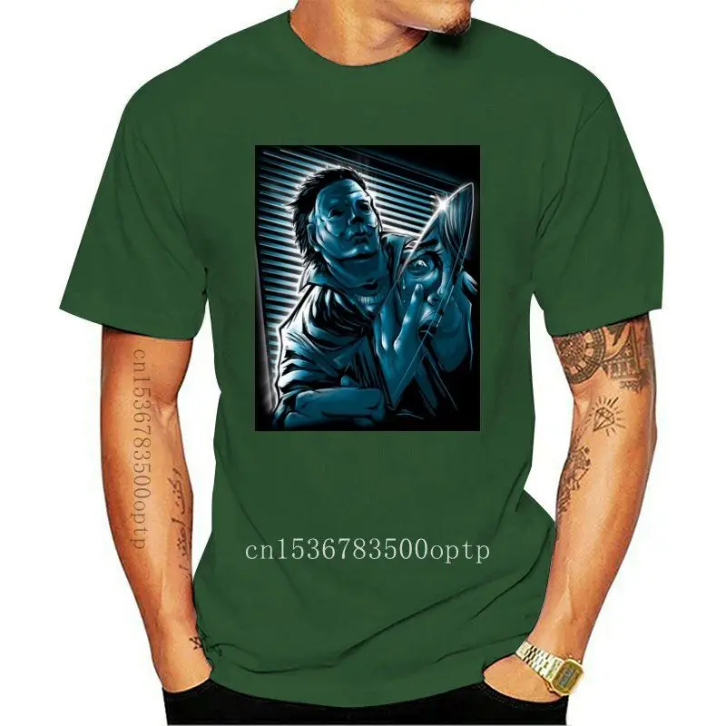 

Camiseta Unisex de Michael Myers para adultos, camisa de Horror divertido, cuchillo de Halloween de miedo, tallas 2021, a la mod