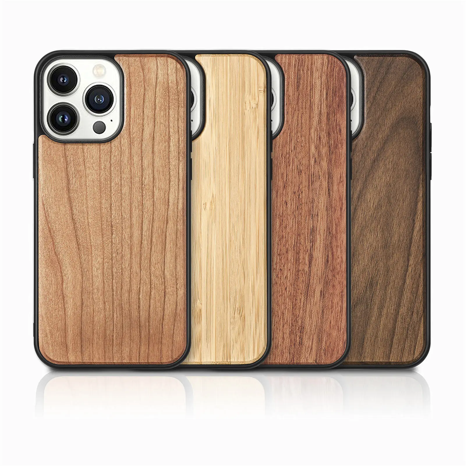 

Real Wood Case for iPhone 14 Pro Max 13 Mini 12 11 SE2022 XR XS 8 7 Plus Genuine Bamboo Wooden Ultra Thin Hard Phone Cover Coque