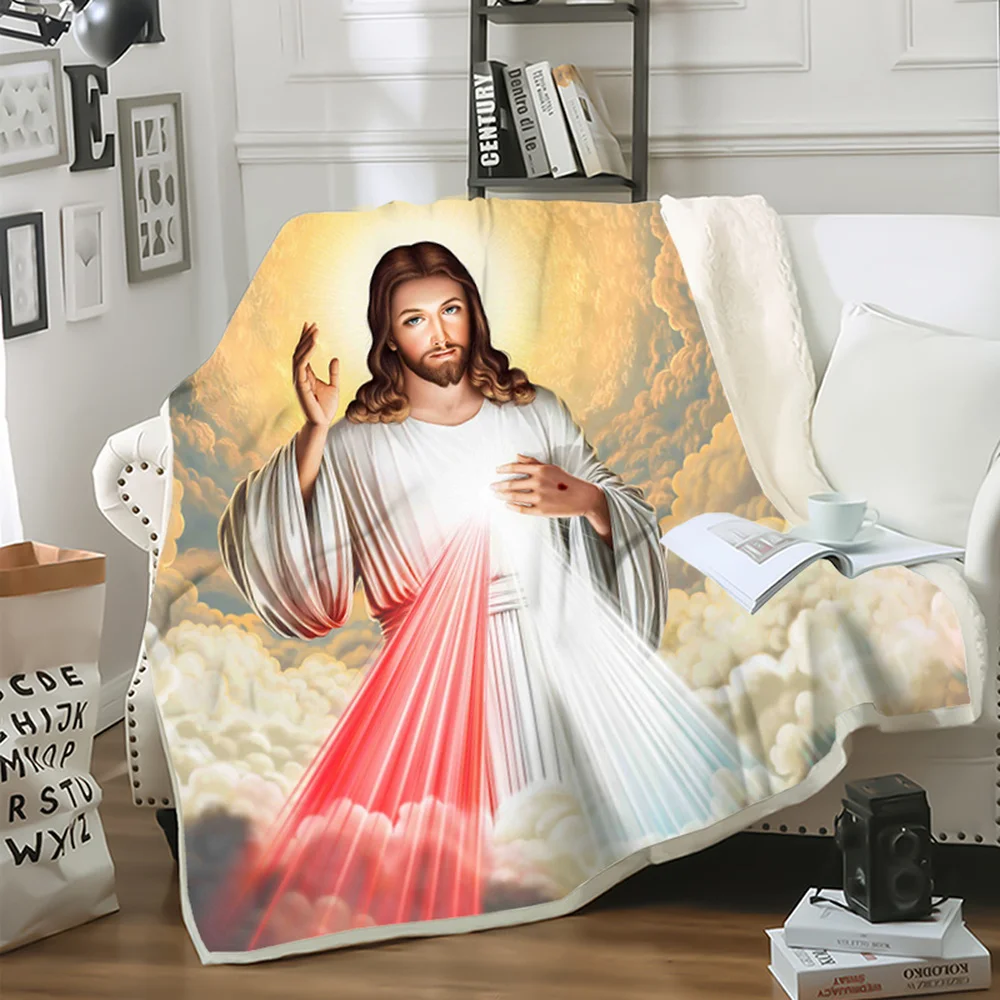 

CLOOCL Fashion Blanket Easter Christian Catholic Jesus Pattern 3D Print Teen Bedding Home Decor Office Nap Blanket Drop Shipping