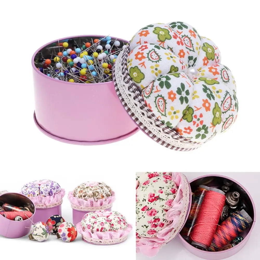 

Pin Cushions Holder with Storage Box Needles Holder Sewing Tools DIY Needlework Handcraft Hand Sewing Embroidery Accessories