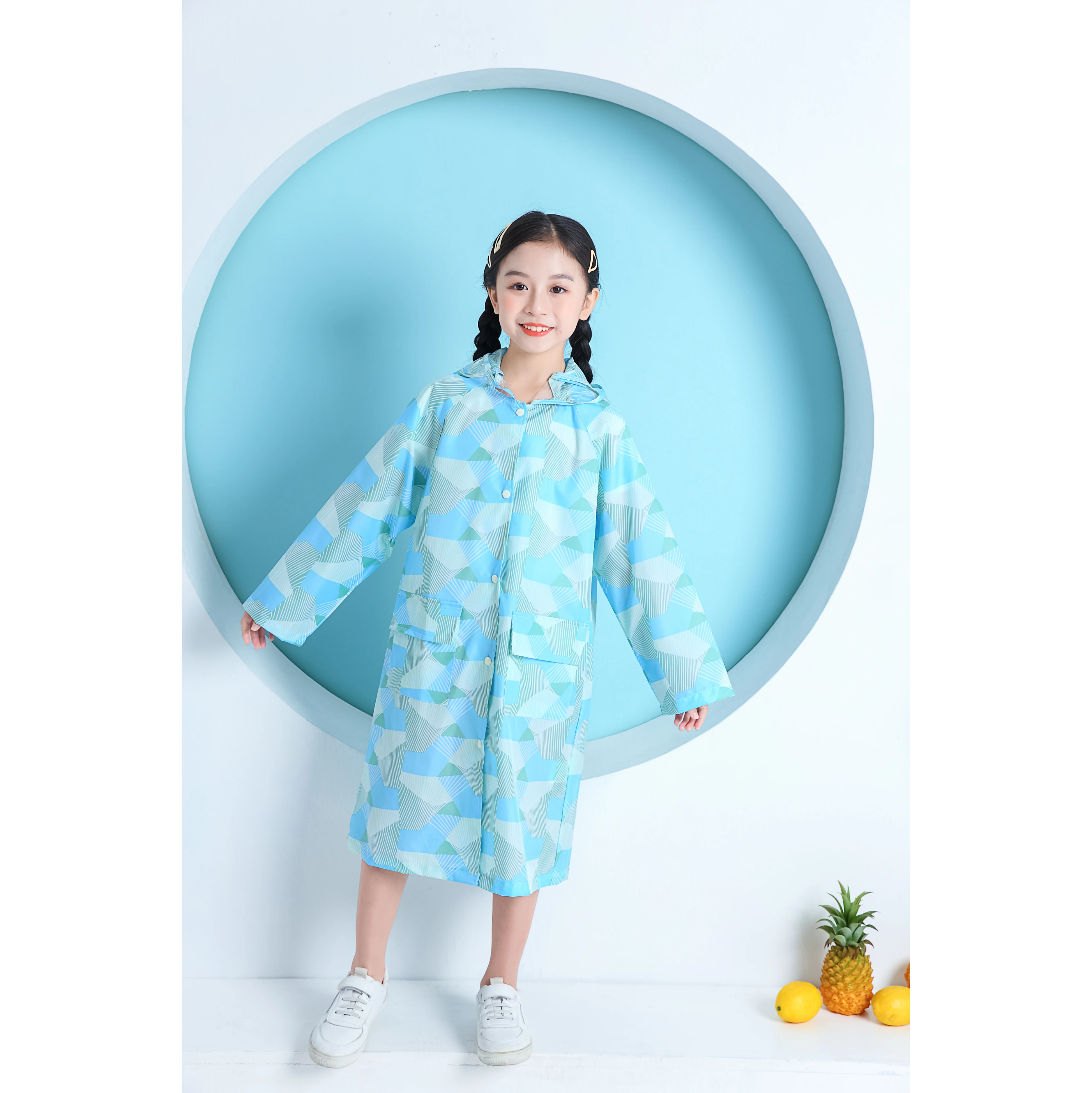 Детская Водонепроницаемая школьная сумка с длинной спинкой и мультяшным принтом