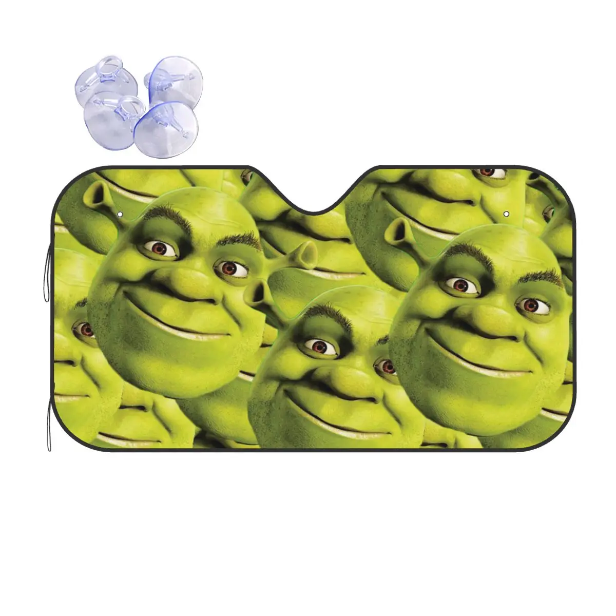 

Shrek Collage Windshield Sunshade Smile Novelty Car Front Window Visor 76x140cm Sunshade Visor Accessories Covers