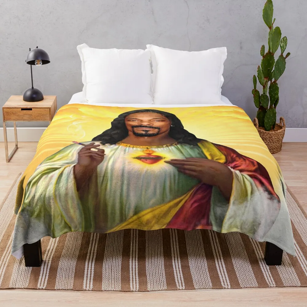 

Одеяло для собак с изображением Иисуса снупа шерстяное вязаное одеяло s