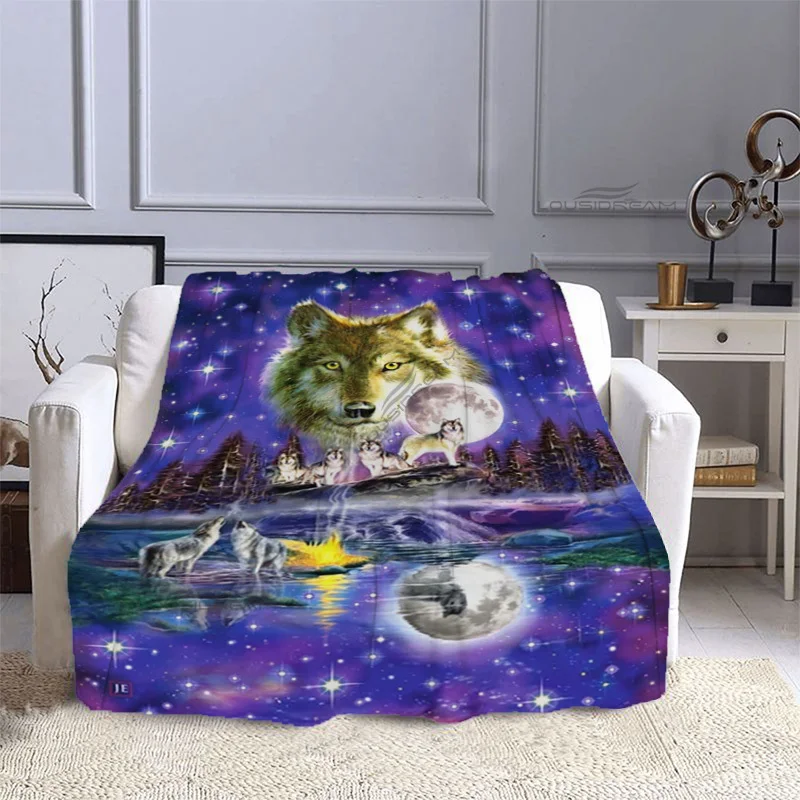 

Fierce Beast Pattern Blanket Animals Flannel Blanket Cosy Lazy Couch Cover Blanket Super Soft Sheet Mattresses