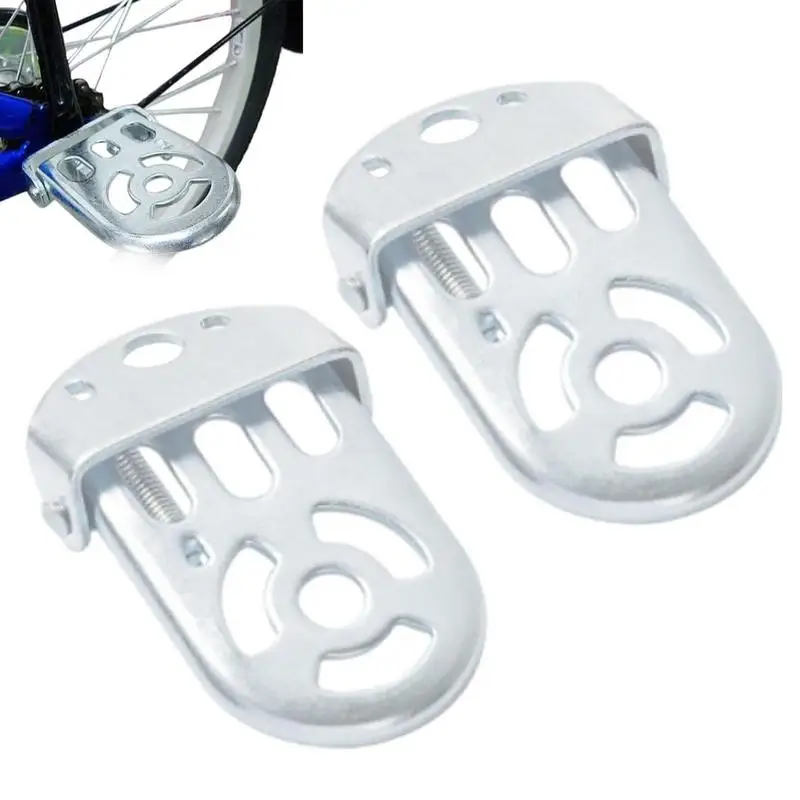 Bicycle Foot Pegs Stainless Steel Mountain Bike Mini Bike Rear Pedals Folding Bike Peg Non-Slip Bicycle Footrests Plates Pedals