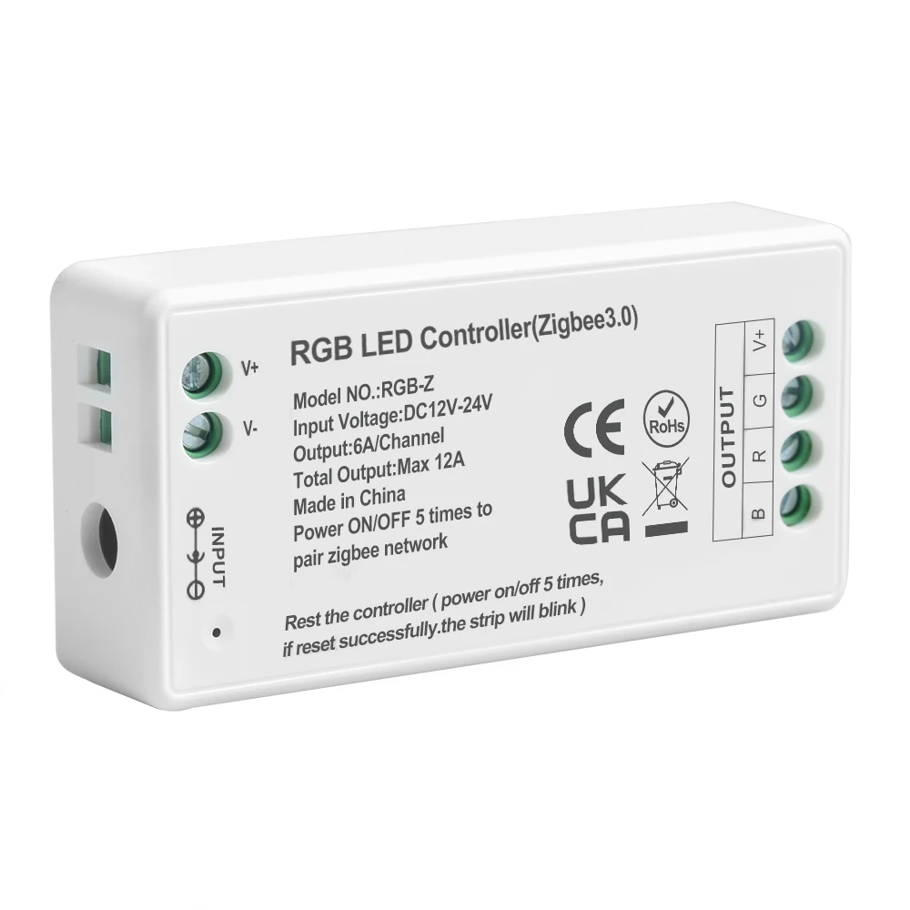 

DC12-24V Zigbee Smart RGB LED Controller for RGB LED Strip