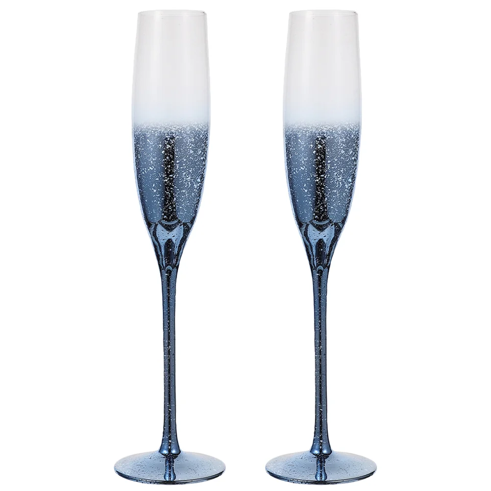 

2pcs Festival Creative Glass Cocktail Goblet Reusable Champagne Goblet Red Goblet Glass Goblet