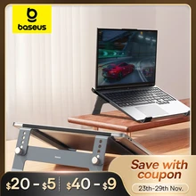 Baseus Laptop Stand Support for Notebook Aluminum Alloy 4 Gears Adjustable Vertical Stand For Macbook Air Pro 17'' Laptop Stand