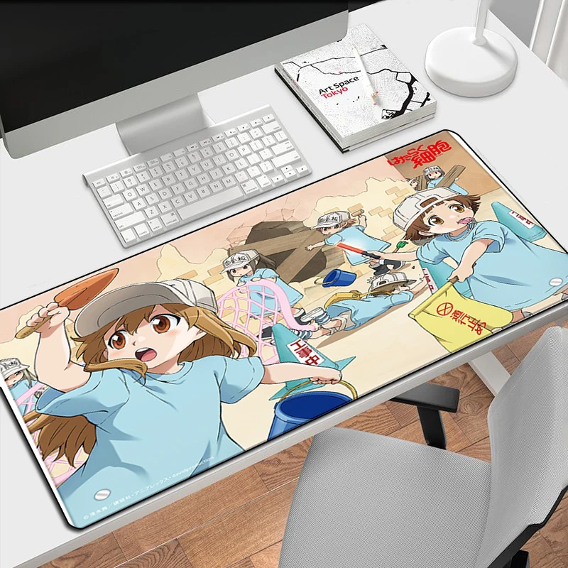 

Cells At Work Mouse Pads Pc Gamer Gaming Pad Mausepad Computer Accessories Rubber Mat Deskmat Mousepad Mats Keyboard Cabinet Xxl