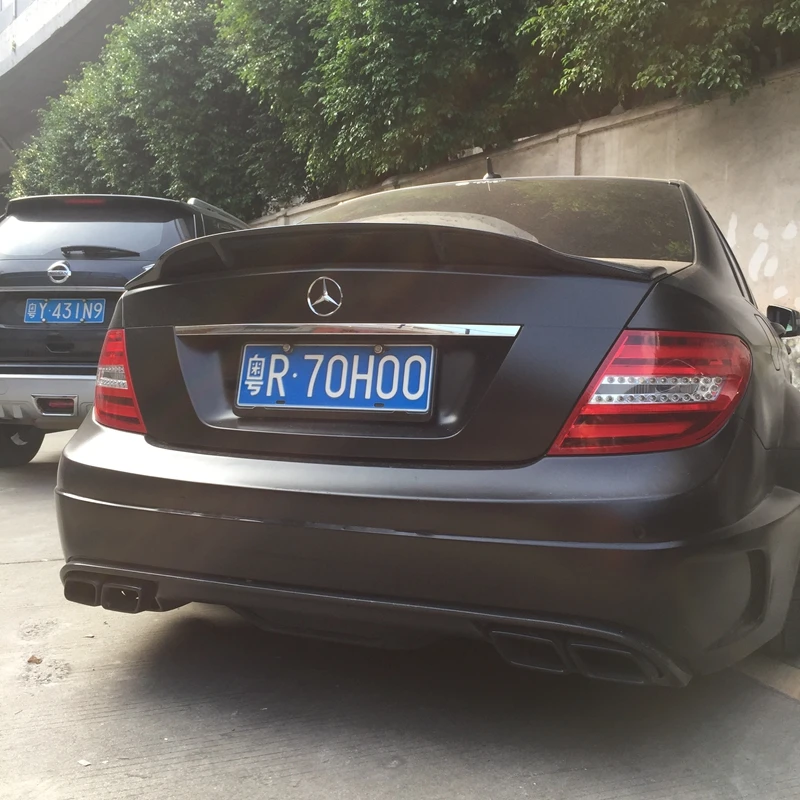 Фото Спойлер Mercedes W204 Renntech Style, спойлер из углеродного волокна в стиле R для Benz W204 C300 C180 C220 2007-2013, 4-дверный седан C Class №3