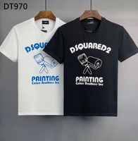 new dsquared2 mens womens printed lettersround neck short sleeve street hip hop pure cotton tee t shirt dt970