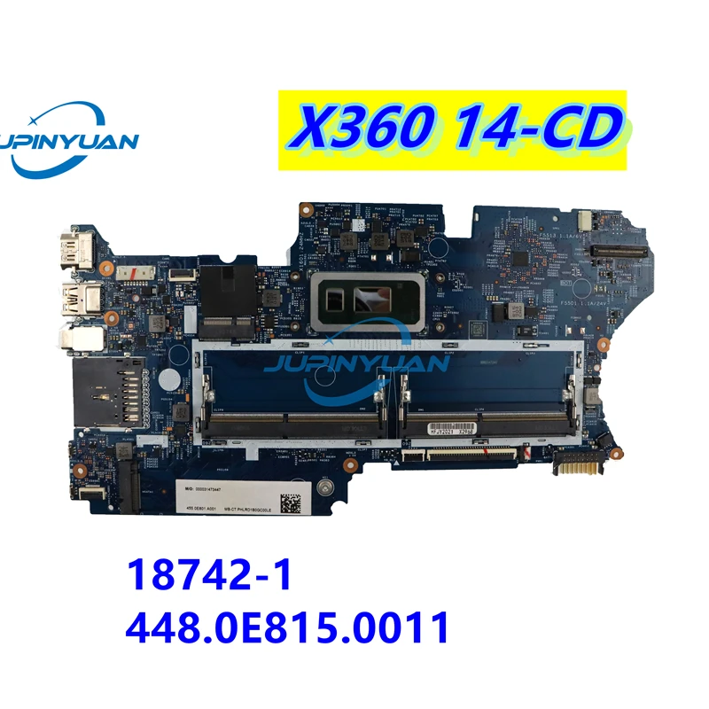 

Материнская плата для ноутбука HP 14-CD женская модель с процессором SRFFX I5-8265U CPU 18702-1 448.0E814.0011 материнская плата