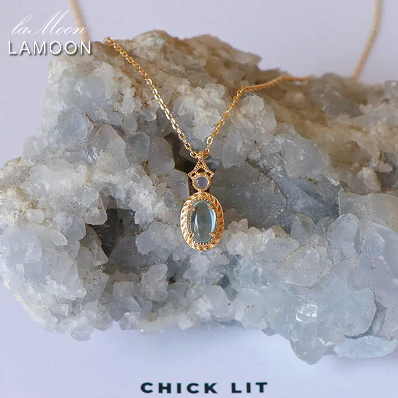 

GULUCA Vintage Natural Topaz Necklace For Women Chalcedony Gemstone Pendant 925 Sterling Silver Gold Plated Palace Jewelry NI161