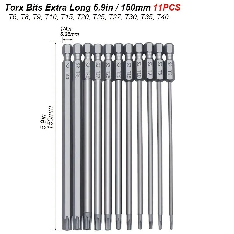 

Набор магнитных отверток Torx atooltour T6-T40