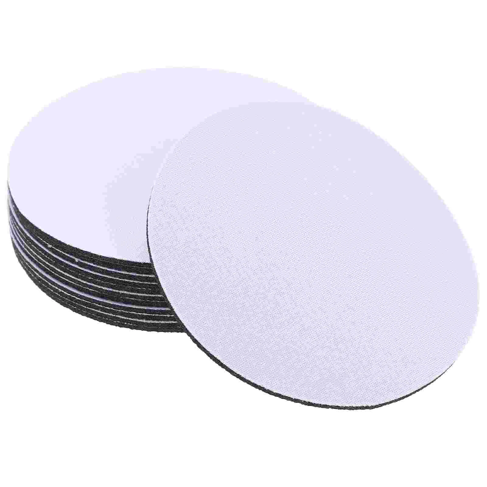 

Coasters Sublimation Blank Cup Coaster Transferrubber Diy Thermal Heat Canvas Polyester Drink Blanks Craft Painting White
