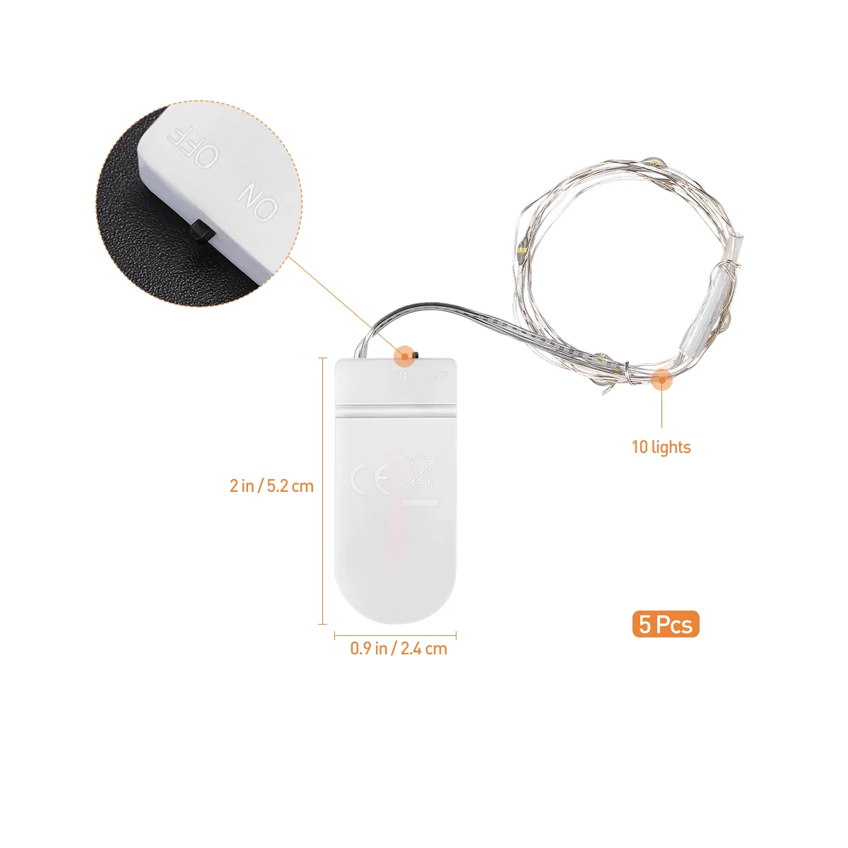 LEDMOMO 5 шт. 10 светодиодных сказочных гирлянд 1 м серебряный медный провод мини-лампа