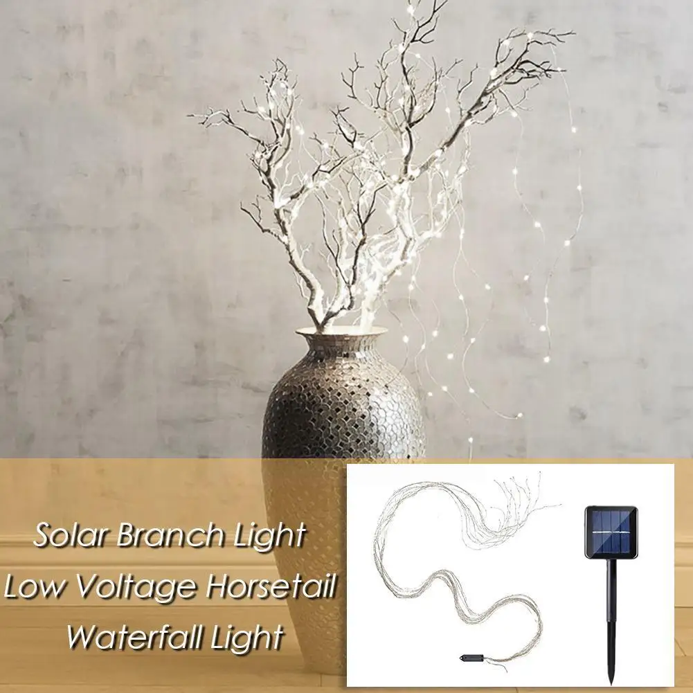 

Уличная Водонепроницаемая гирсветильник на солнечной батарее, 100/200 светодиодов, 1 м/2 м