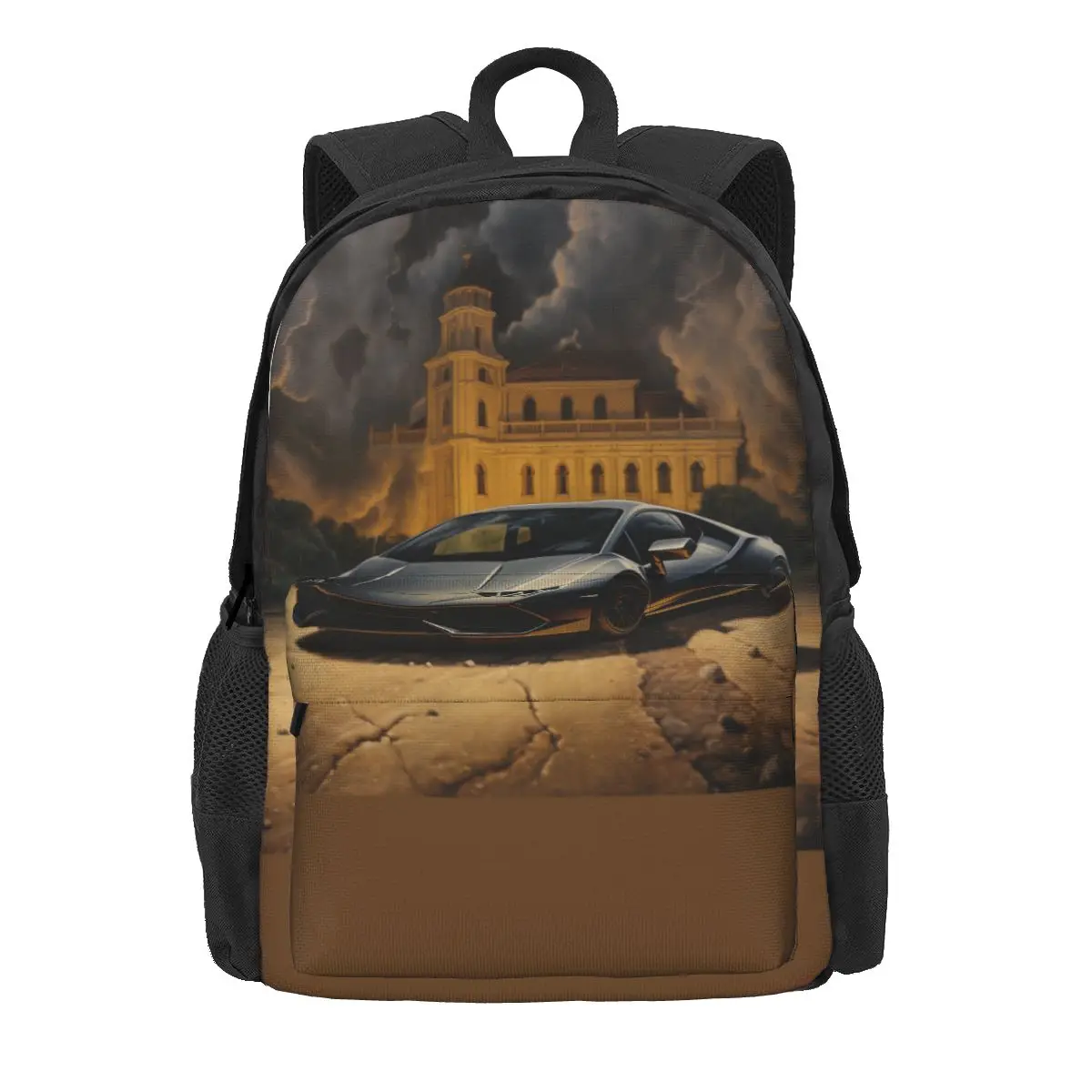 

Благородный спортивный рюкзак для автомобиля, студенческий Готический мистический узор, рюкзаки из полиэстера Kawaii, школьные сумки, рюкзак ...