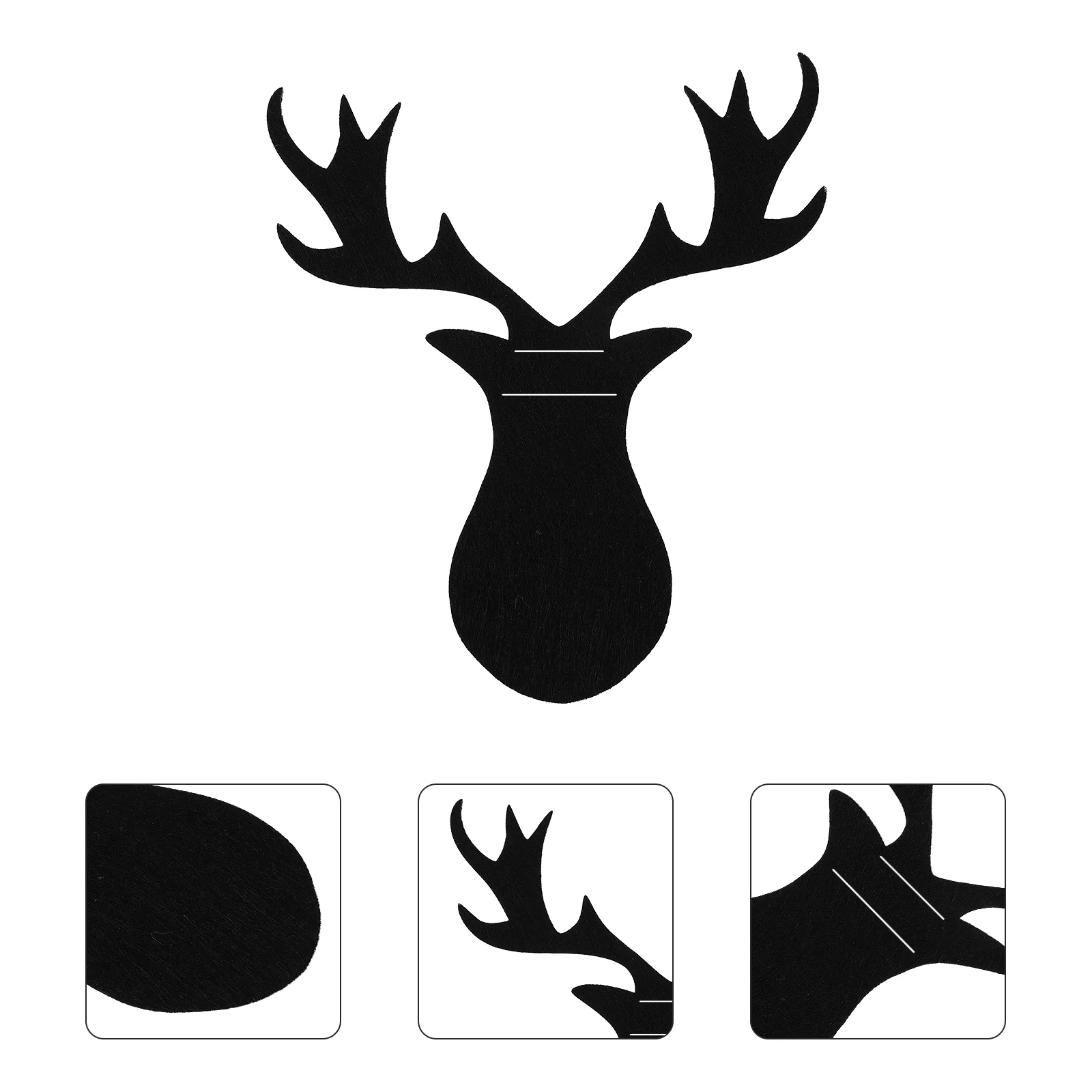 

8PCS Xmas Elk Head Cutter Fork Bag Christmas Tableware Cover Decoration