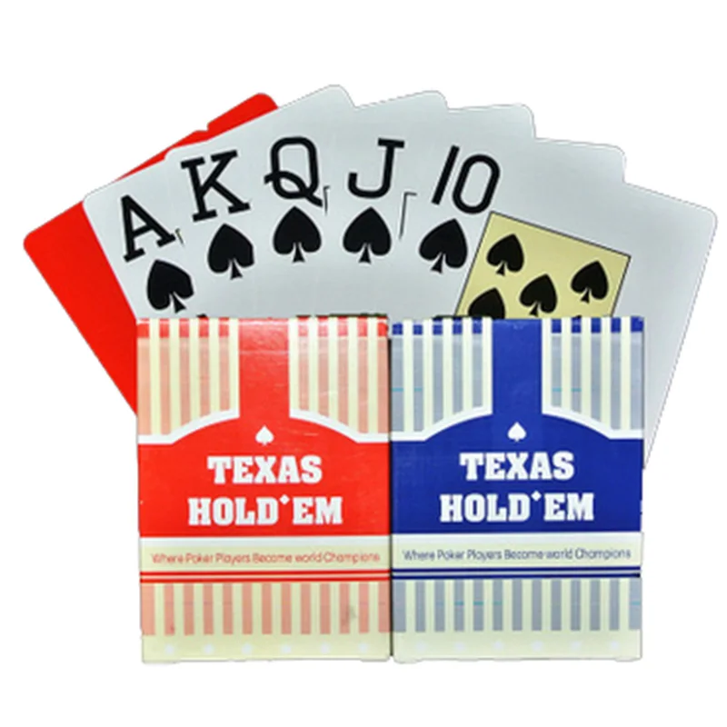 2 Sets/Lot Classic Texas Poker Cards Big Typeface Plastic Waterproof Game | Спорт и развлечения