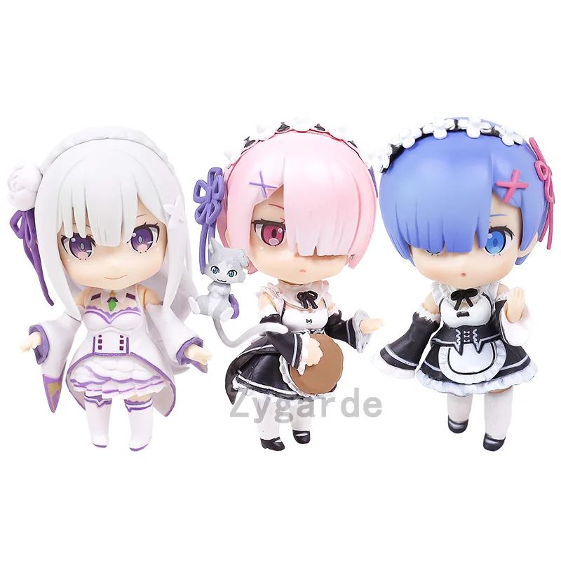 

Re Zero Starting Life in Another World Emilia 751 Rem 663 Super Movabie Edition Action Figure Toy Q Face Doll Gift