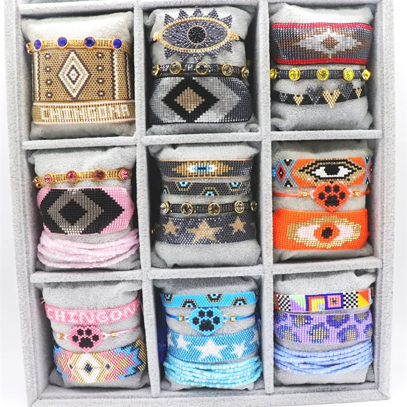 

BLUESTAR Miyuki Bracelet Set Boho Exquisite Pulseras Femme Handmade Beads Jewelry Fashion Wrap Bracelets Mexican Style Jewellery