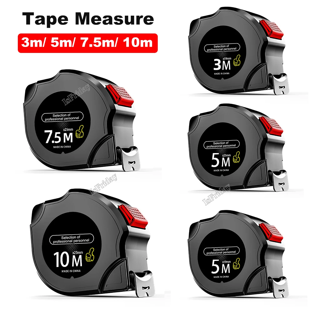 

3/5/7.5/10M Self Locking Steel Tape Measure Portable High-Precision Metric Ruler Thickened Waterproof Distance Measurement Tools