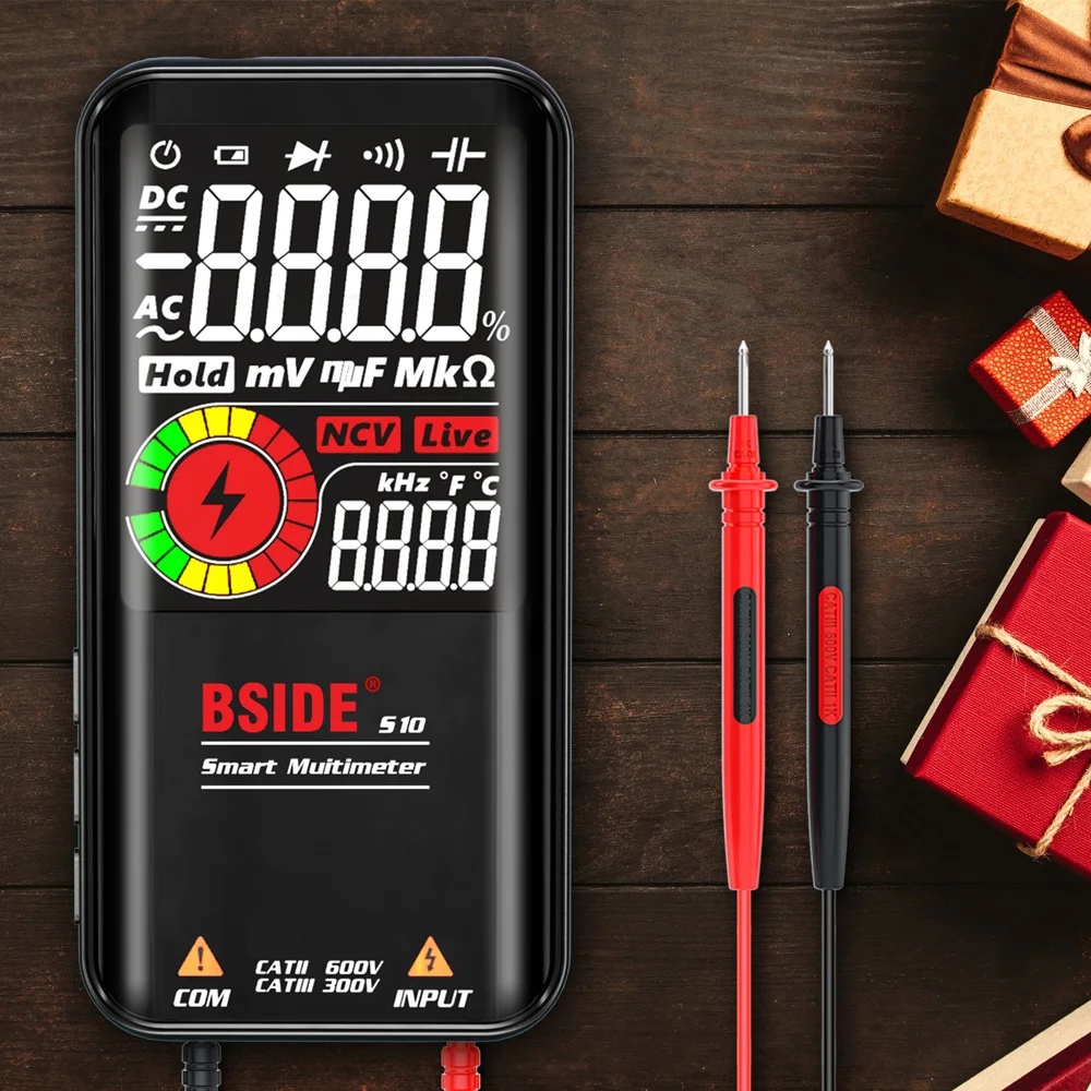 BSIDE S10 Digital Smart Multimeter Color LCD Display 9999 DC AC Voltage Capacitor Ohm Diode NCV Hz Tester DMM | Инструменты