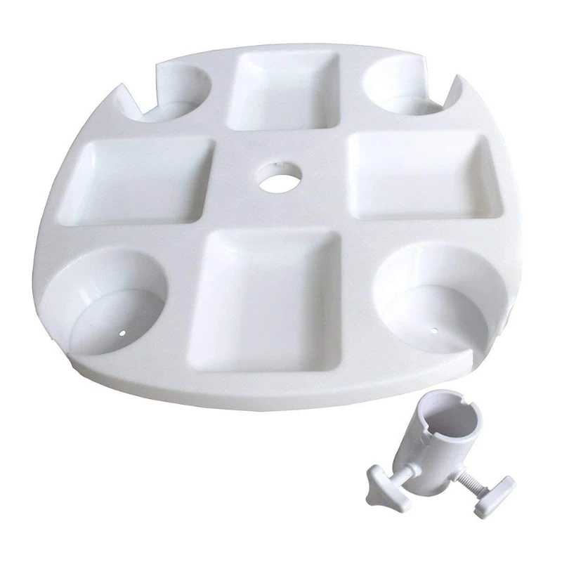 

Plastic Umbrella Table Tray with Hanging Hook for BEACH Patio Garden