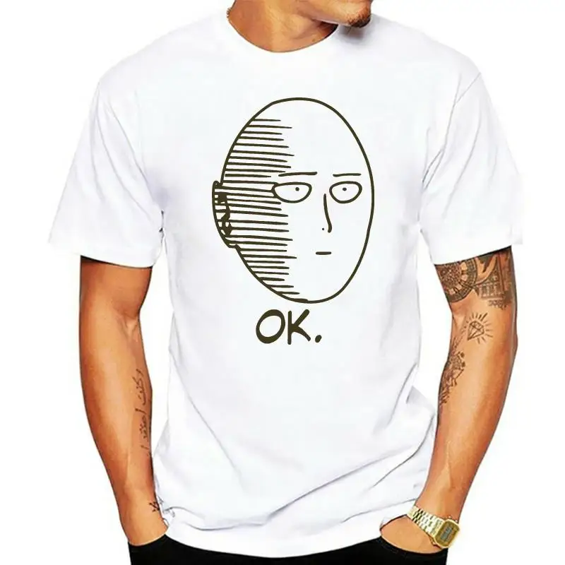 

Cartoon 100% cotton ANIME One Punch Man Printed men T shirt Fashion cool confortable men's Summer Mens Tshirt casual for men