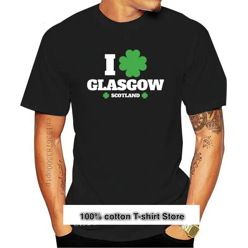 

Camiseta "I Love Irish" para hombre, Camisa de algodón, de manga corta, color negro, Escocia, 2021