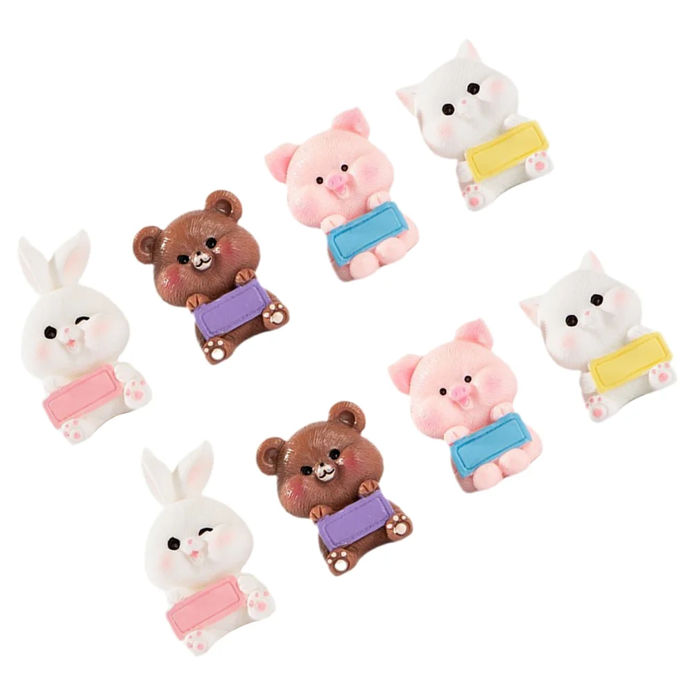 8 шт. микро пейзаж дом настольные украшения смола скульптура животного фигурка