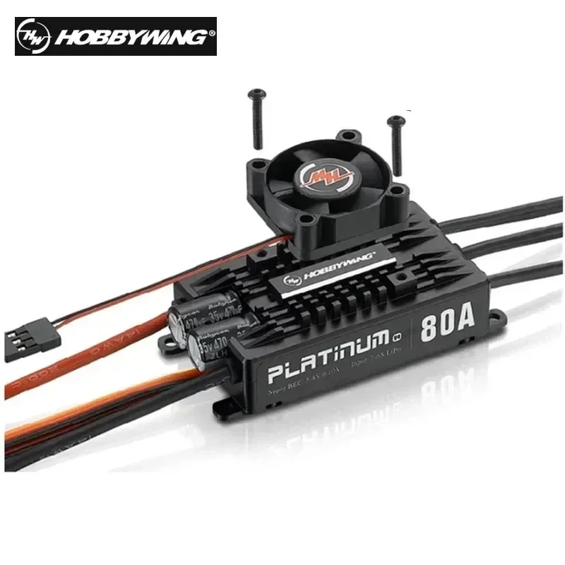 Фото Контроллер скорости VoltSHobbywing Platinum V4 25A 40A 60A 80A 120A ESC, 3-6S, бесщеточный, с BEC 5V/8A для радиоуправляемых самолетов и моделей с фиксированным крылом №3