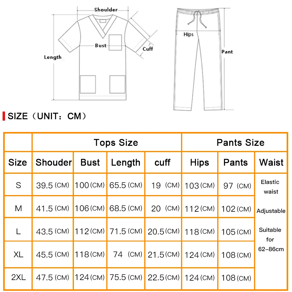 Women Men Medical Uniform Scrub Sets V Neck Top Pants Soft Lightweight Pocket Nursing Slim Suit Short Sleeve Nurse New | Тематическая