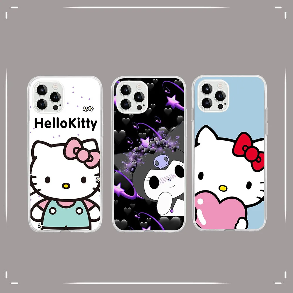 SK-41 Kuromi Hello Kitty Силиконовый чехол для VIVO Y35 Y22S Y16 Y02 Y02S Y01 X80 Y12 V25 Y91 V21 Y21S Y33S Y31 Y51 Pro