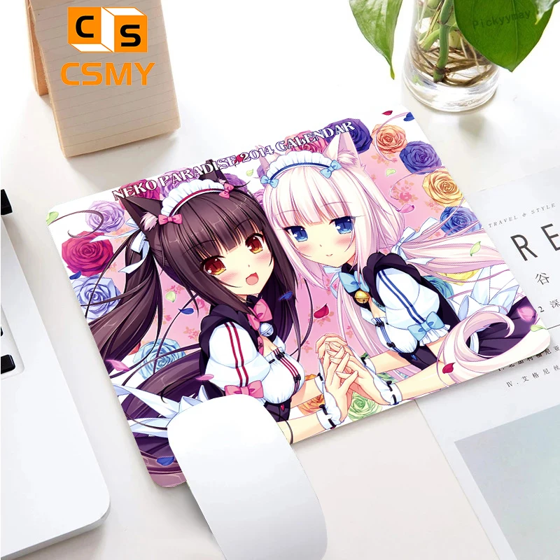 

Kawaii Mouse Pad Keyboard Maid Gaming Accessories Laptops Gamer Carpet Nekopara Pc Complete Computer Offices Mause Mat Cute Desk