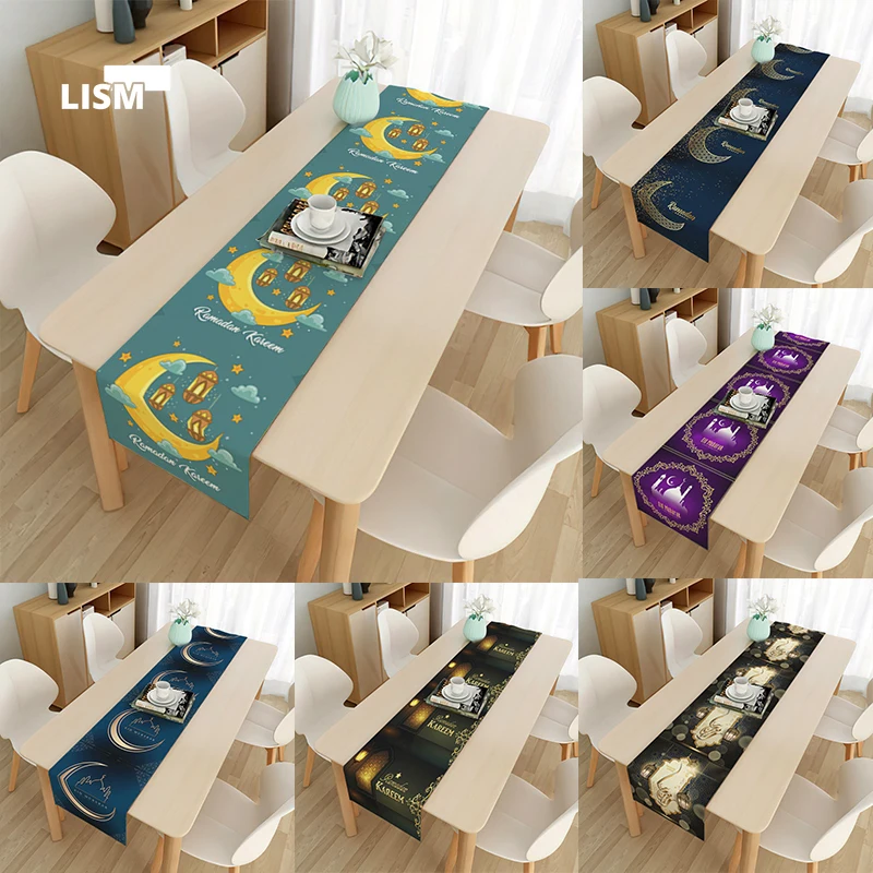 

2022 Muslim Tablecloth Ramadan Decor Home EID Mubarak Decors Tablecloth Muslim Ramadan Festival Dropshipping Eid Al Adha